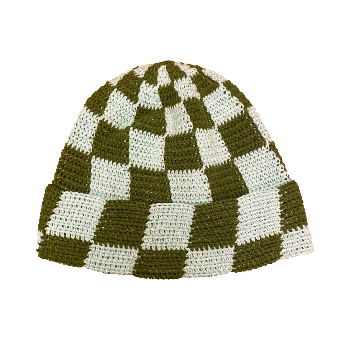 Check Beanie - Seaweed