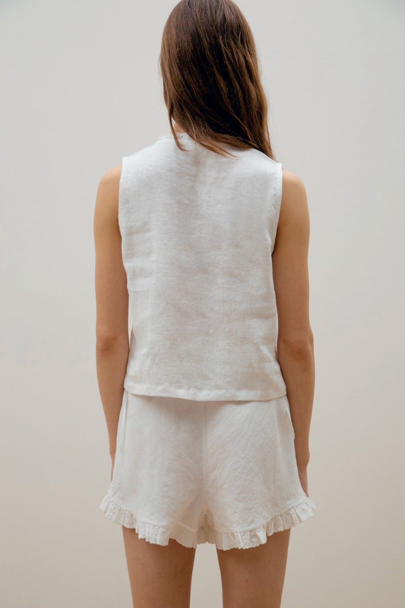 Yubi Frill Shorts - Latte