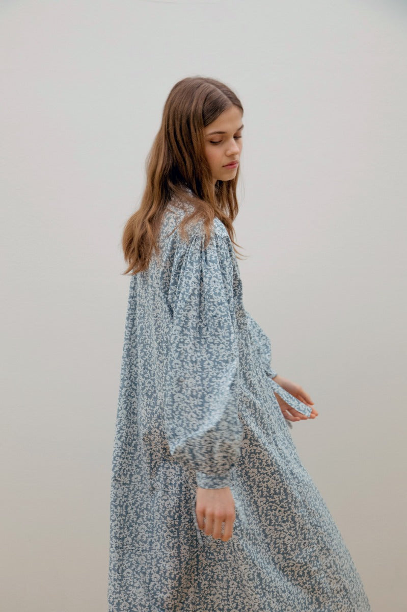 Clementina Dress - Blue Soft Flower