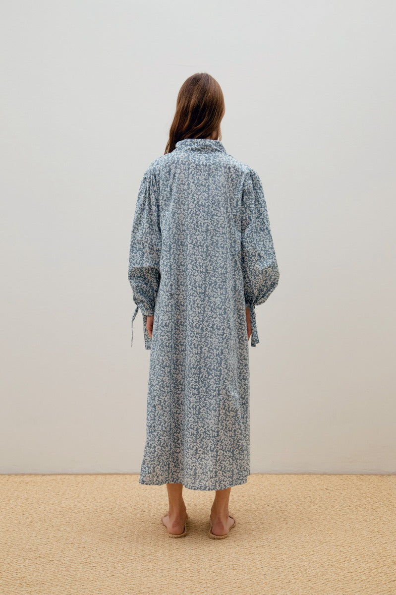 Clementina Dress - Blue Soft Flower