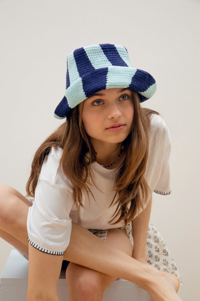 Swirl Hat - Blueberry Sky