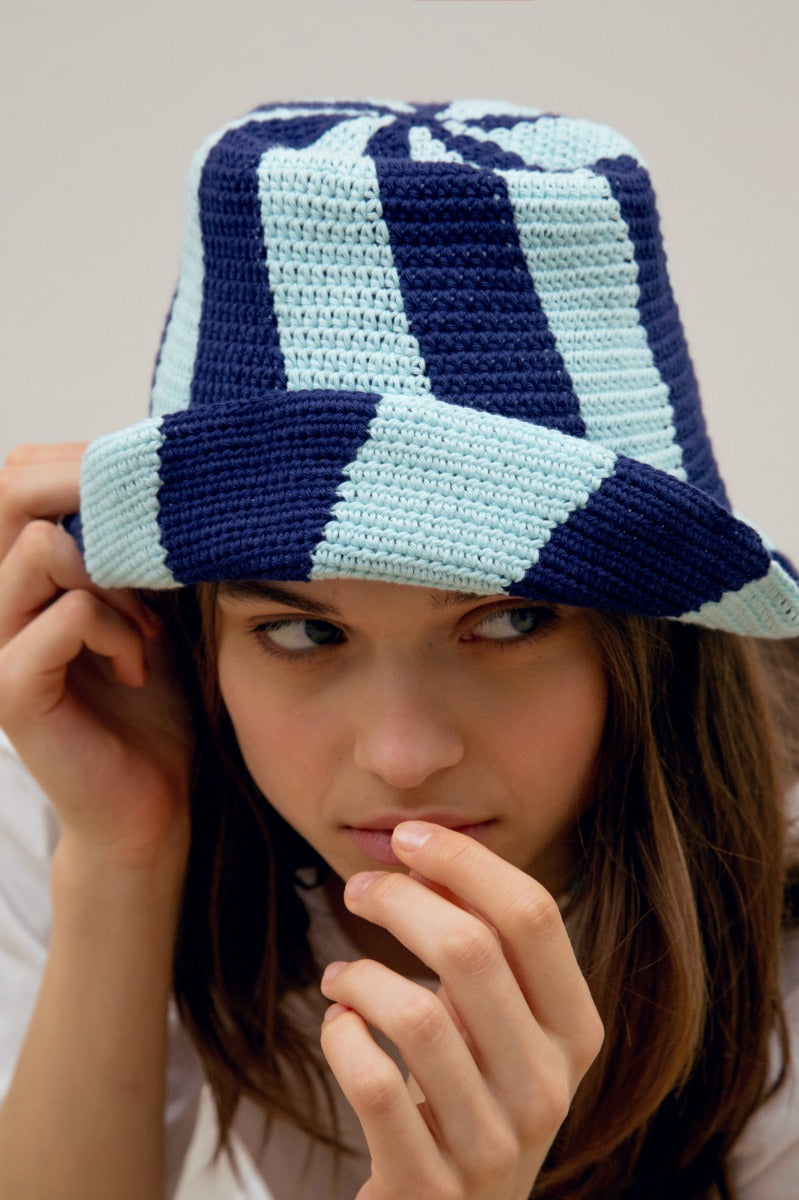 Swirl Hat - Blueberry Sky