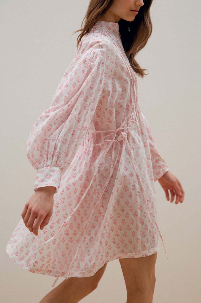 Ila Blouse Dress - Coral Blossom