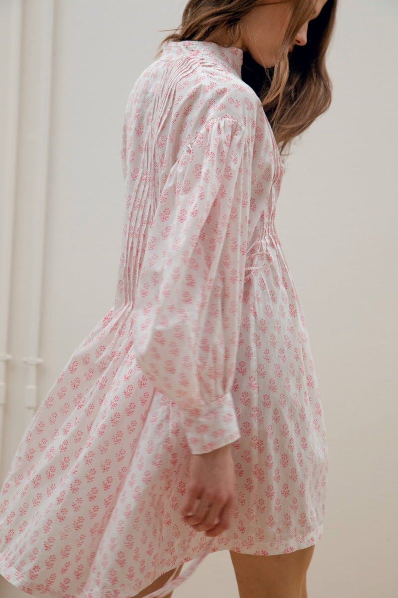 Ila Blouse Dress - Coral Blossom