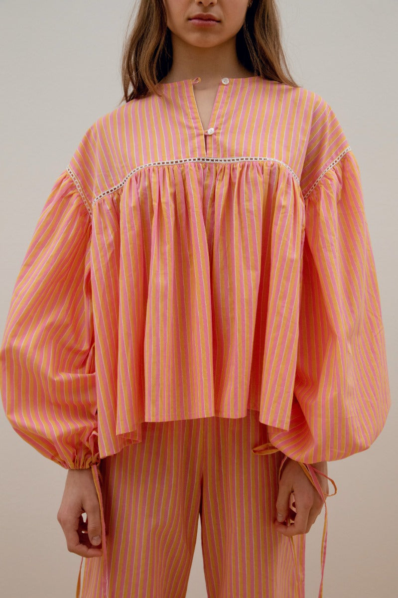 Suki Blouse  - Citrus Stripe