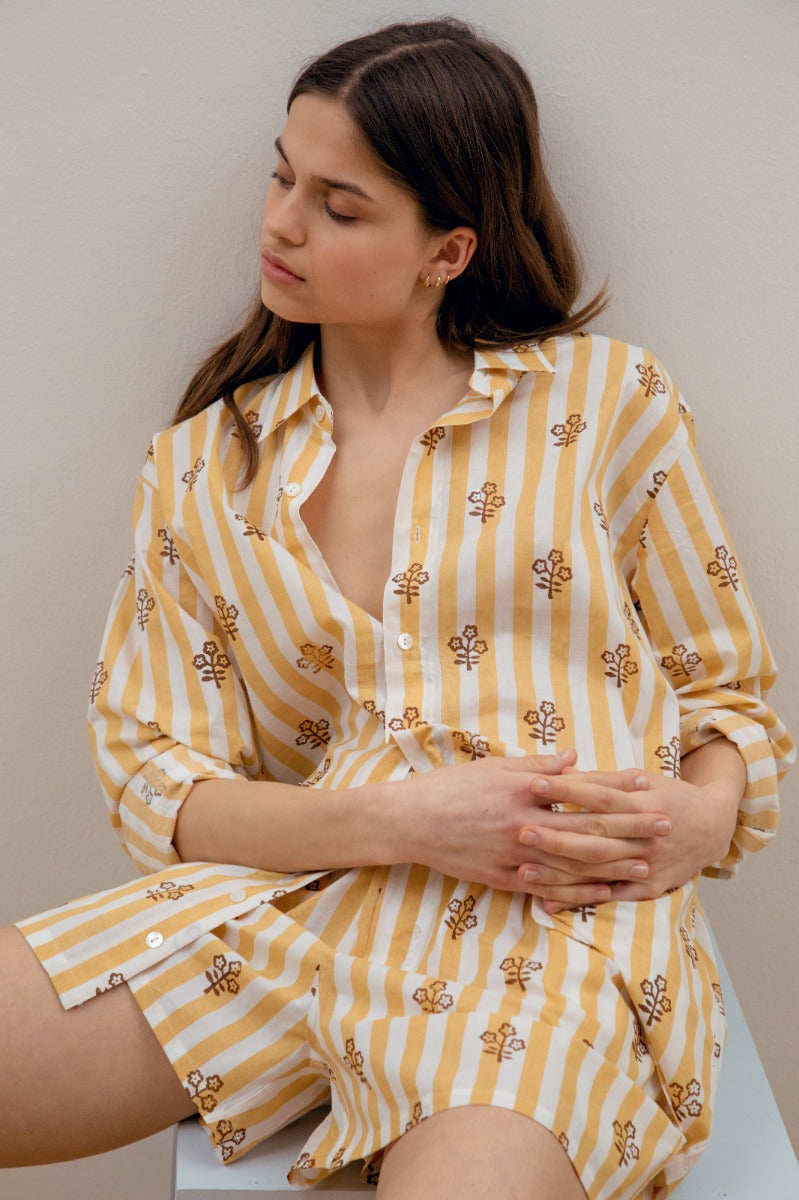 Marco Shirt - Stripe Tootsie Flower
