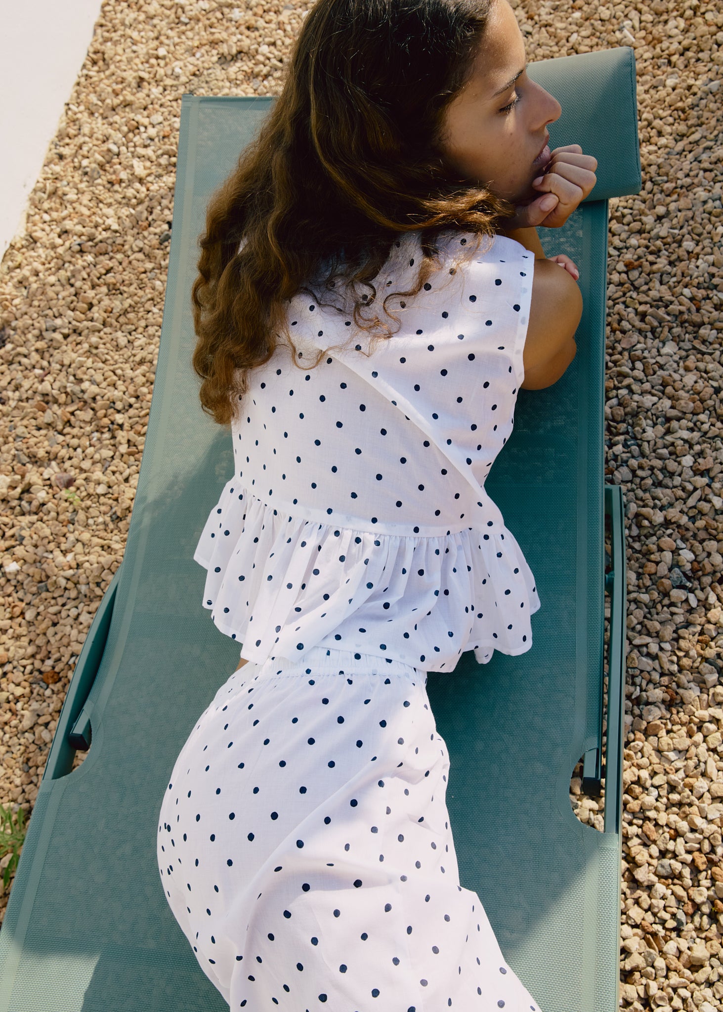Florence Crossover Top - Mini Polka