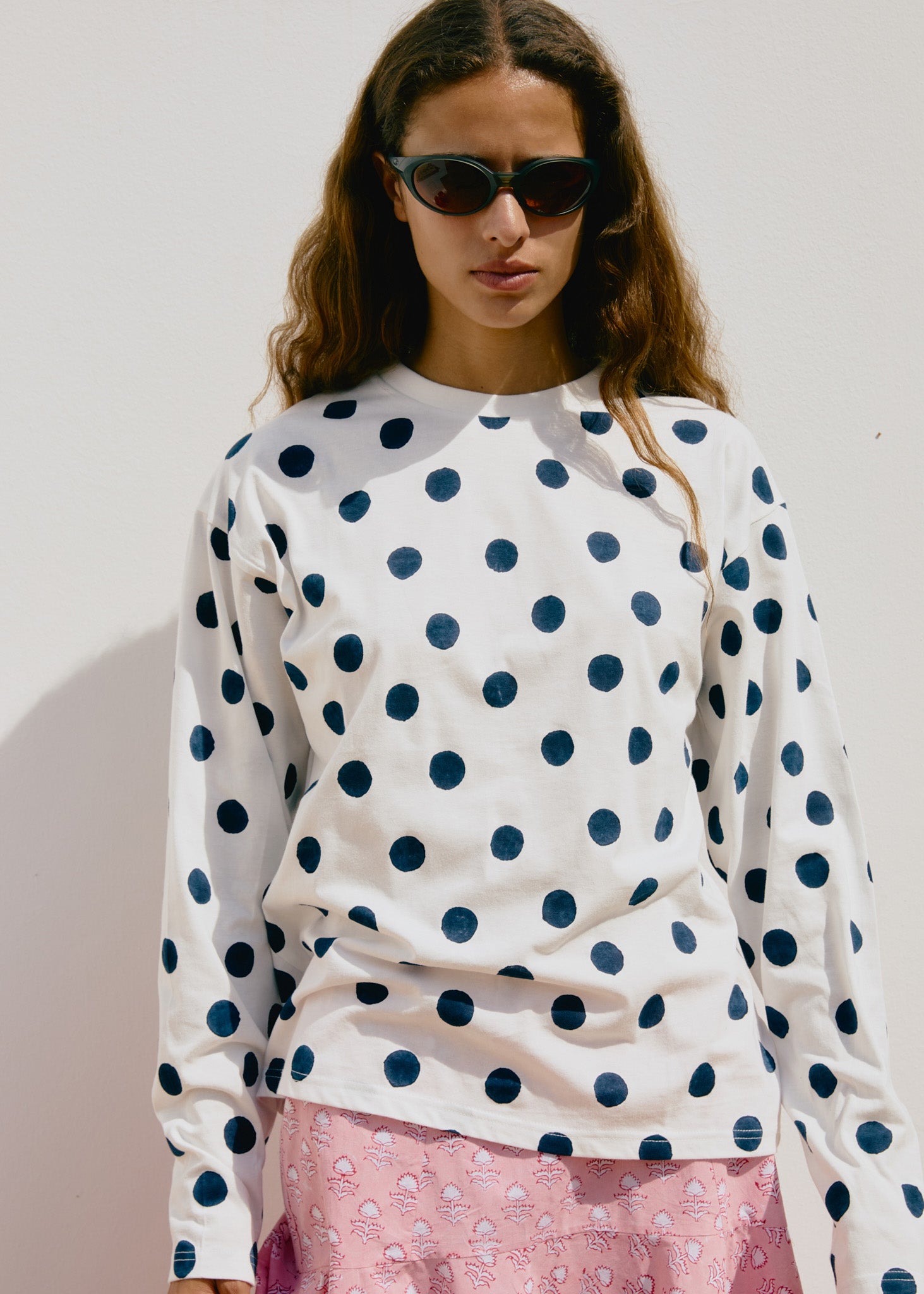 Alfie Long Sleeve Tee - Polka Blues