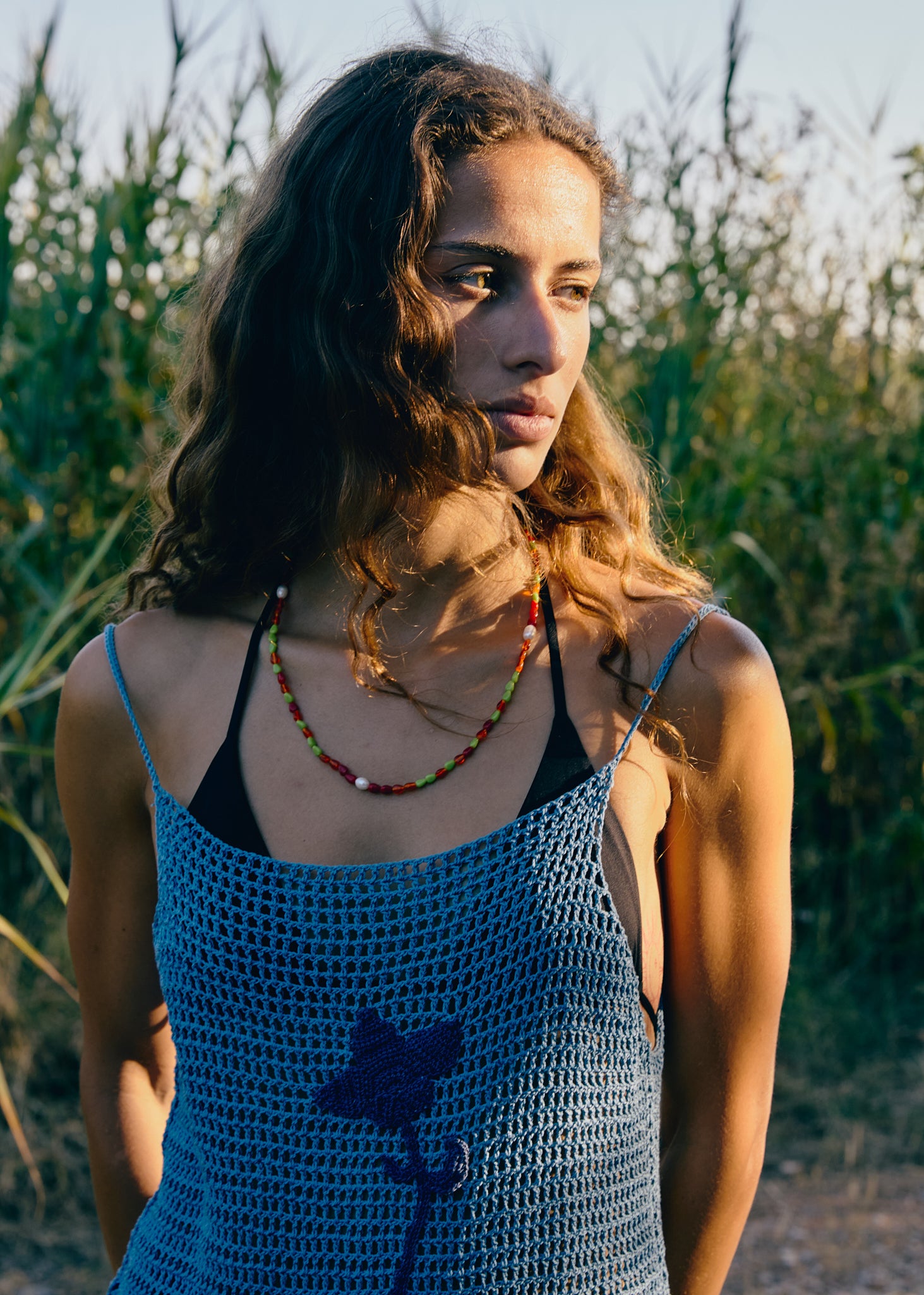 Lulu Slip Dress - Indigo Flower