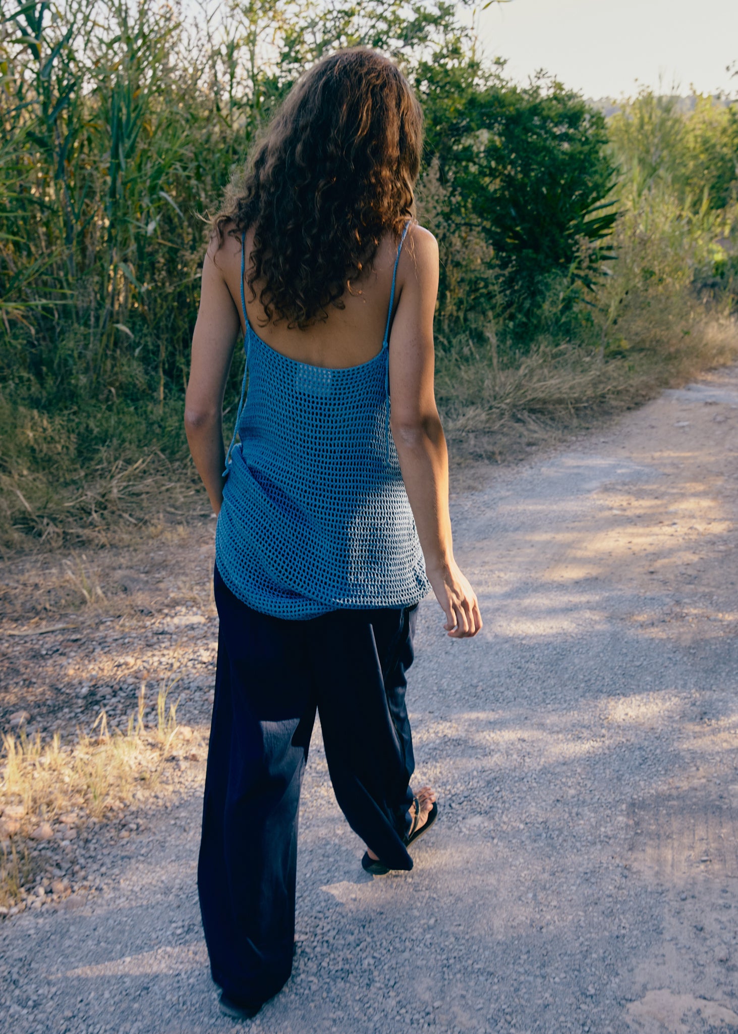 Lulu Slip Dress - Indigo Flower