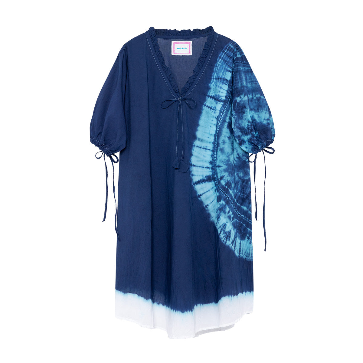 Ruffle Me Up Dress - Indigo Shibori