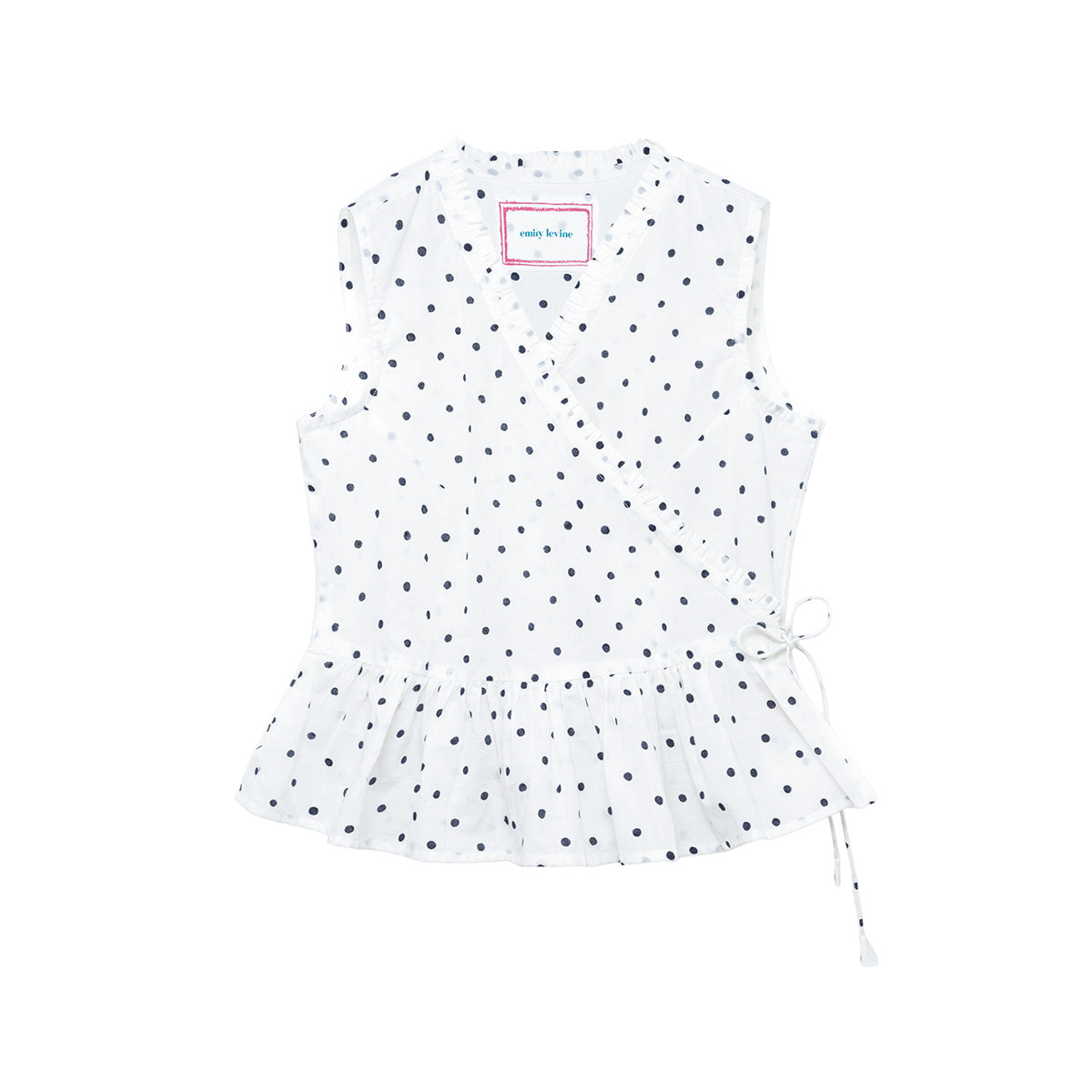 Florence Crossover Top - Mini Polka