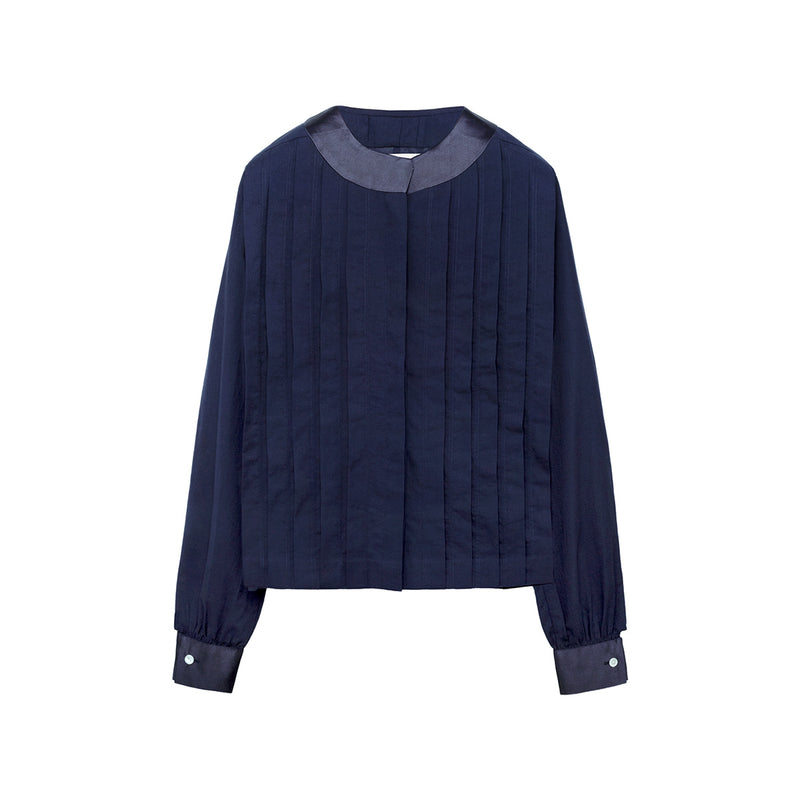 Mandarin Shirt - Navy