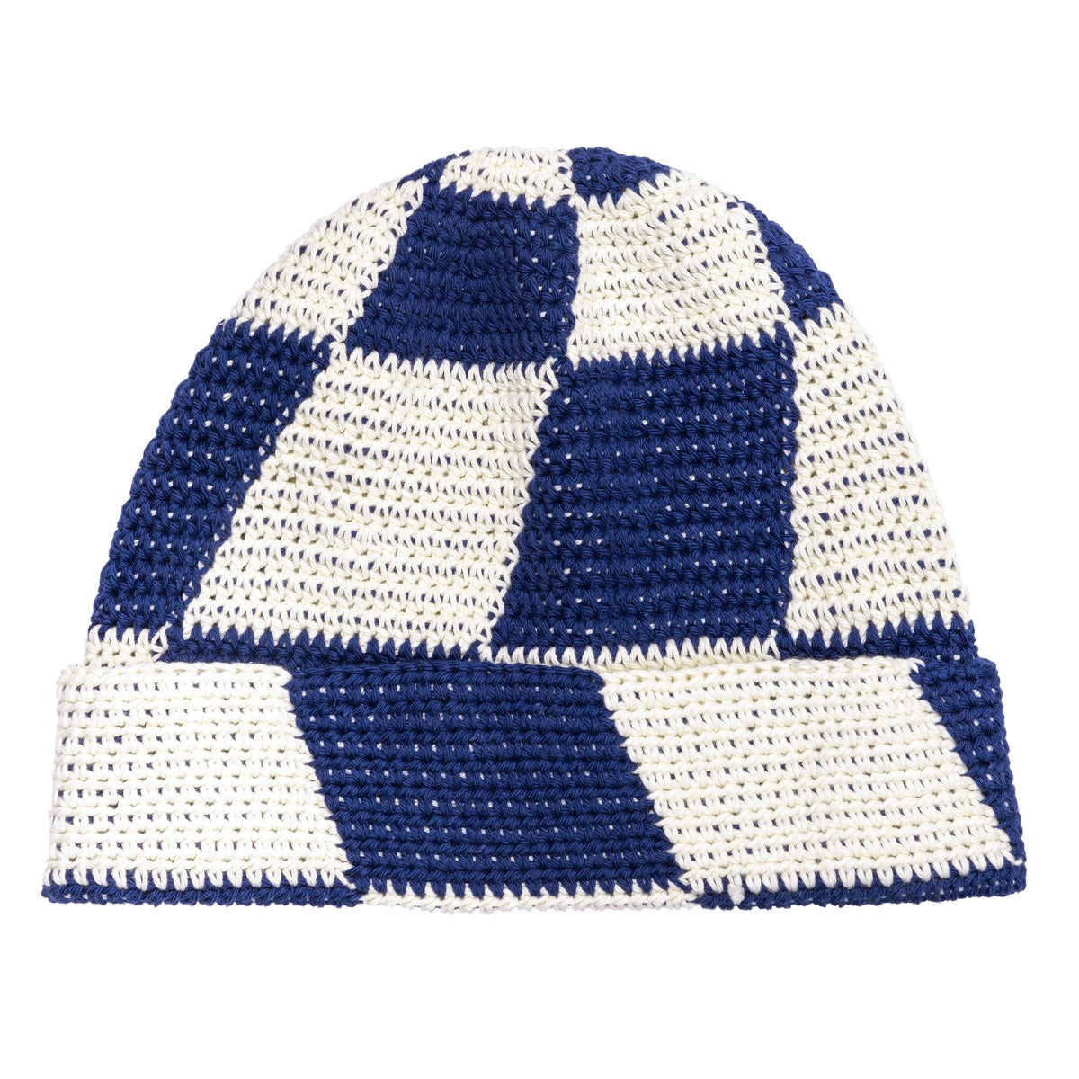 Maxi Check Beanie - Navy