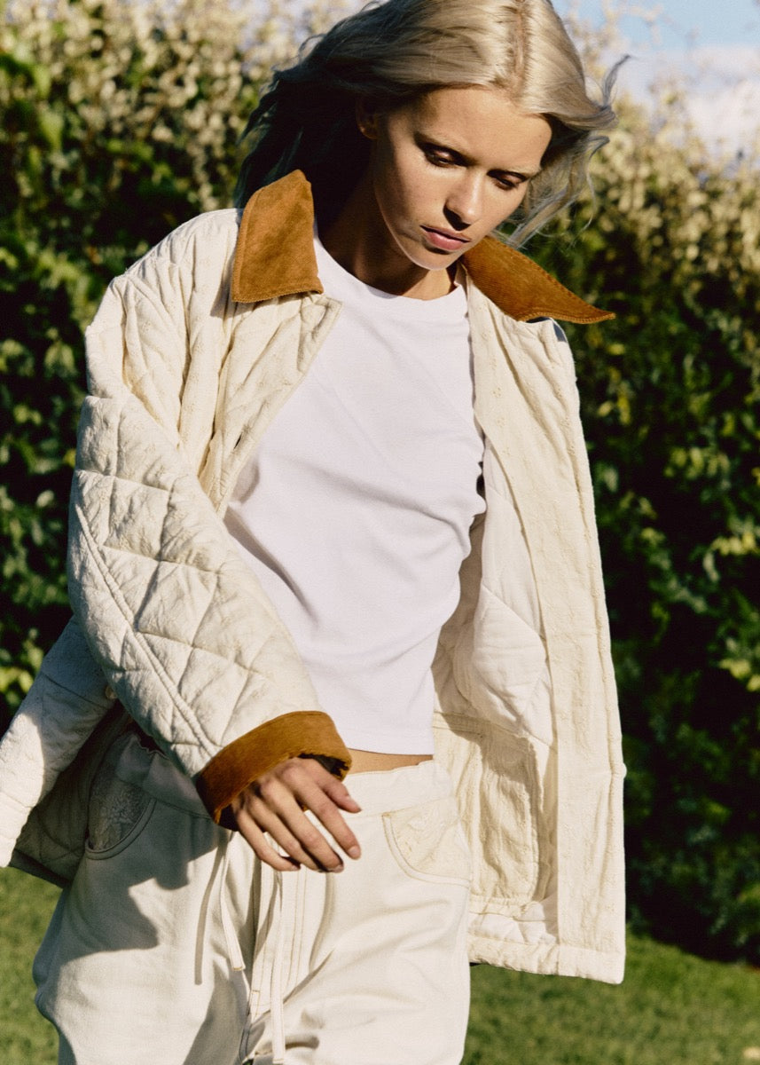 The Quilted Jacket - Akoba Flower