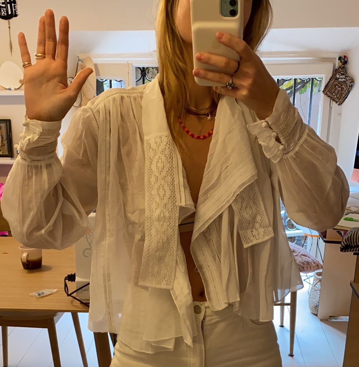 Summer Lace Blouse - Latte