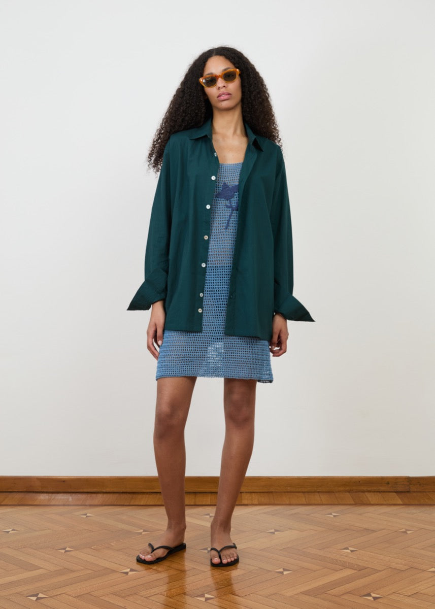 Lulu Slip Dress - Indigo Flower