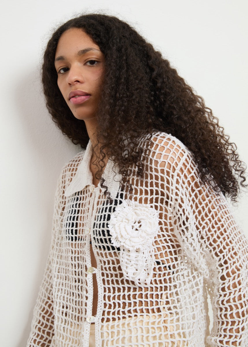 Laurence Crochet Shirt - Marshmallow