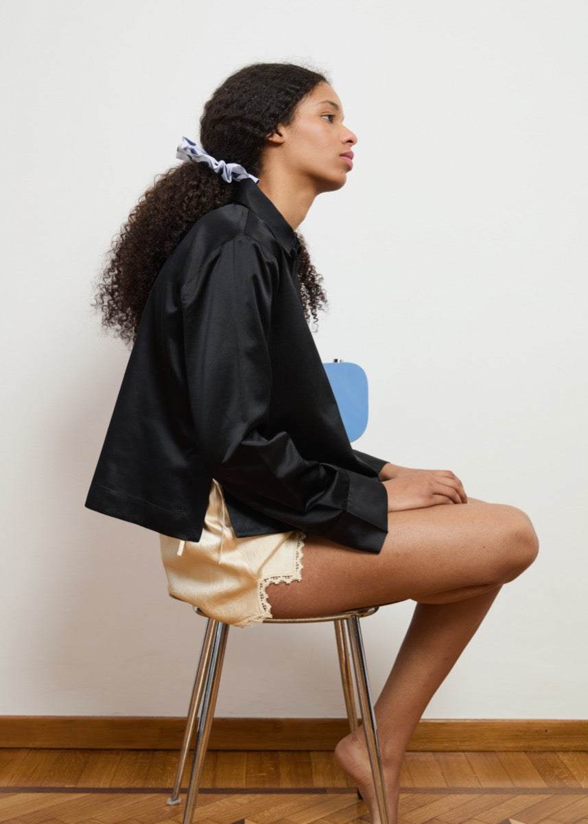 Cha Cha Pullover Top - Midnight Silk