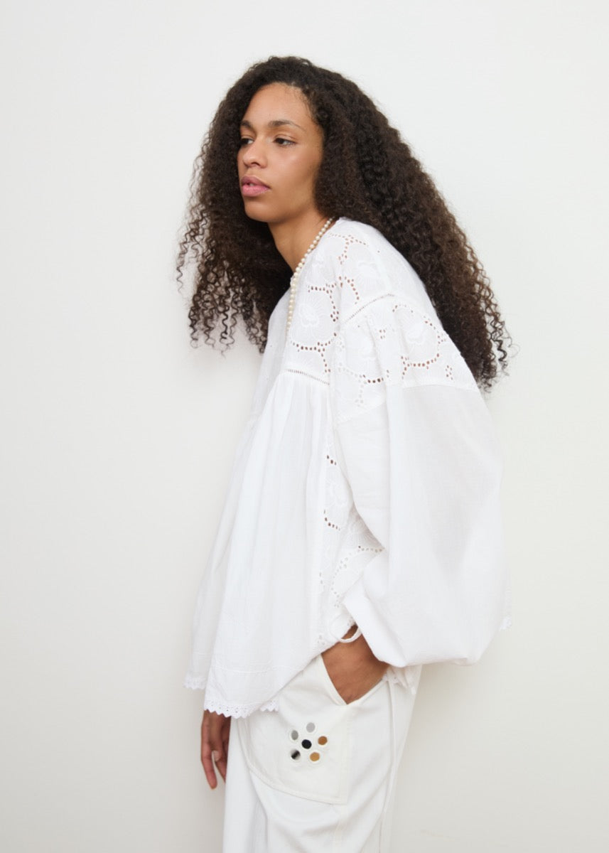 Suki Blouse - Marshmallow Akoba