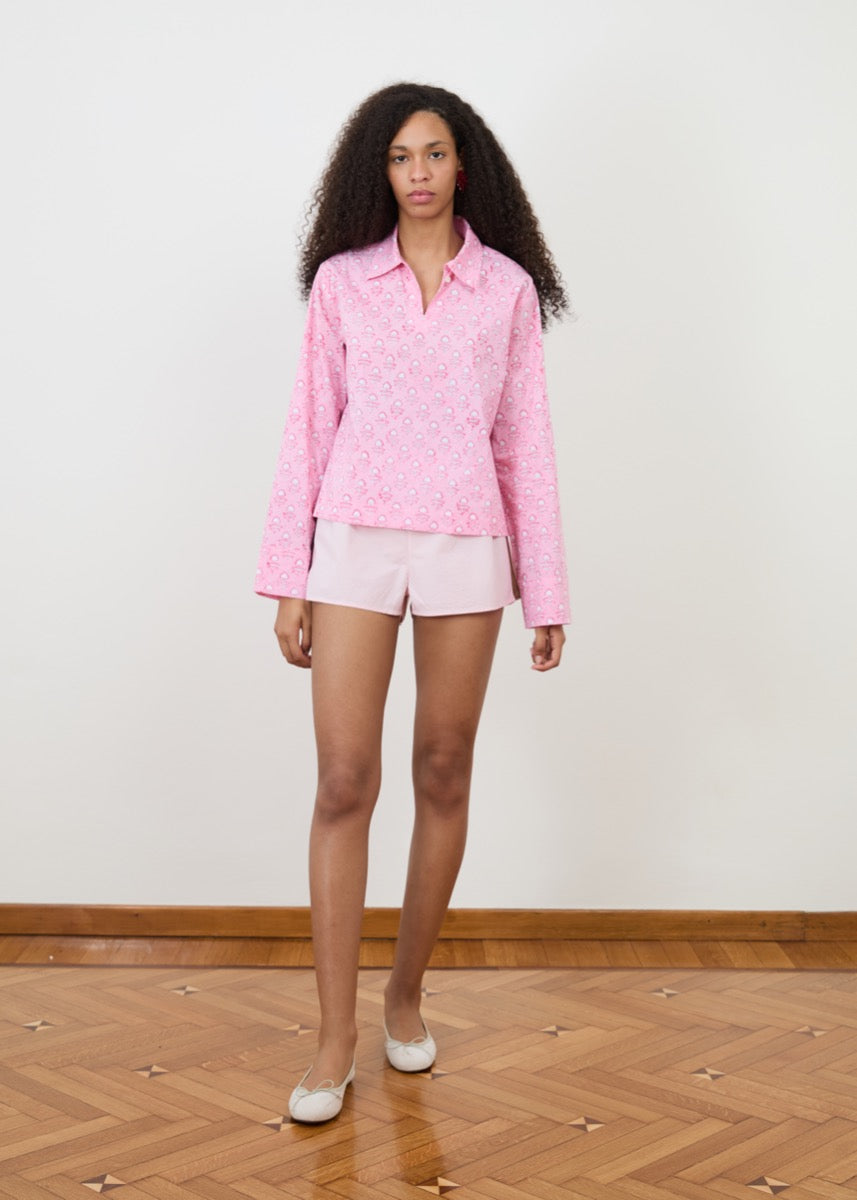 Cha Cha Pullover Top - Bubble Flower