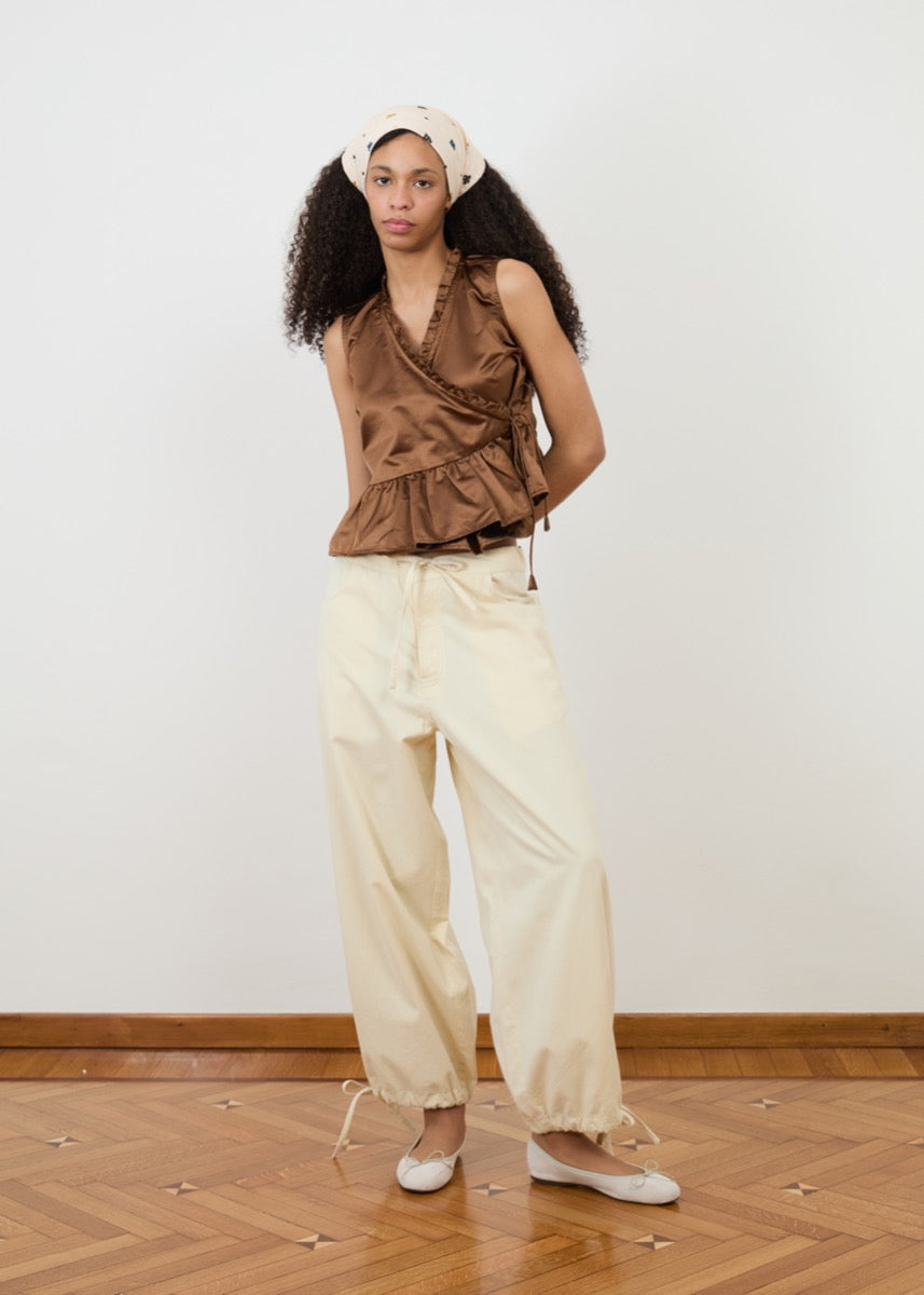 Florence Crossover Top - Chocolate Silk
