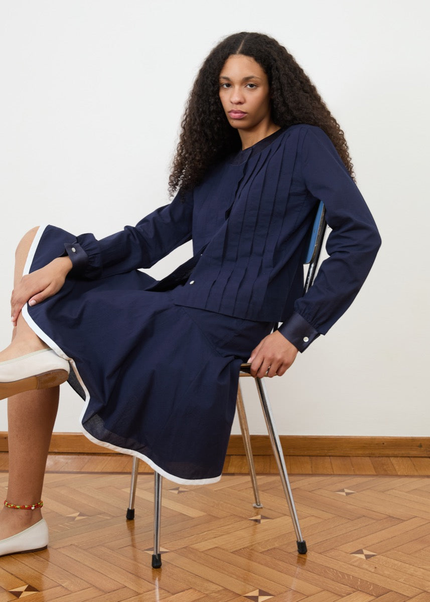 Mandarin Shirt - Navy