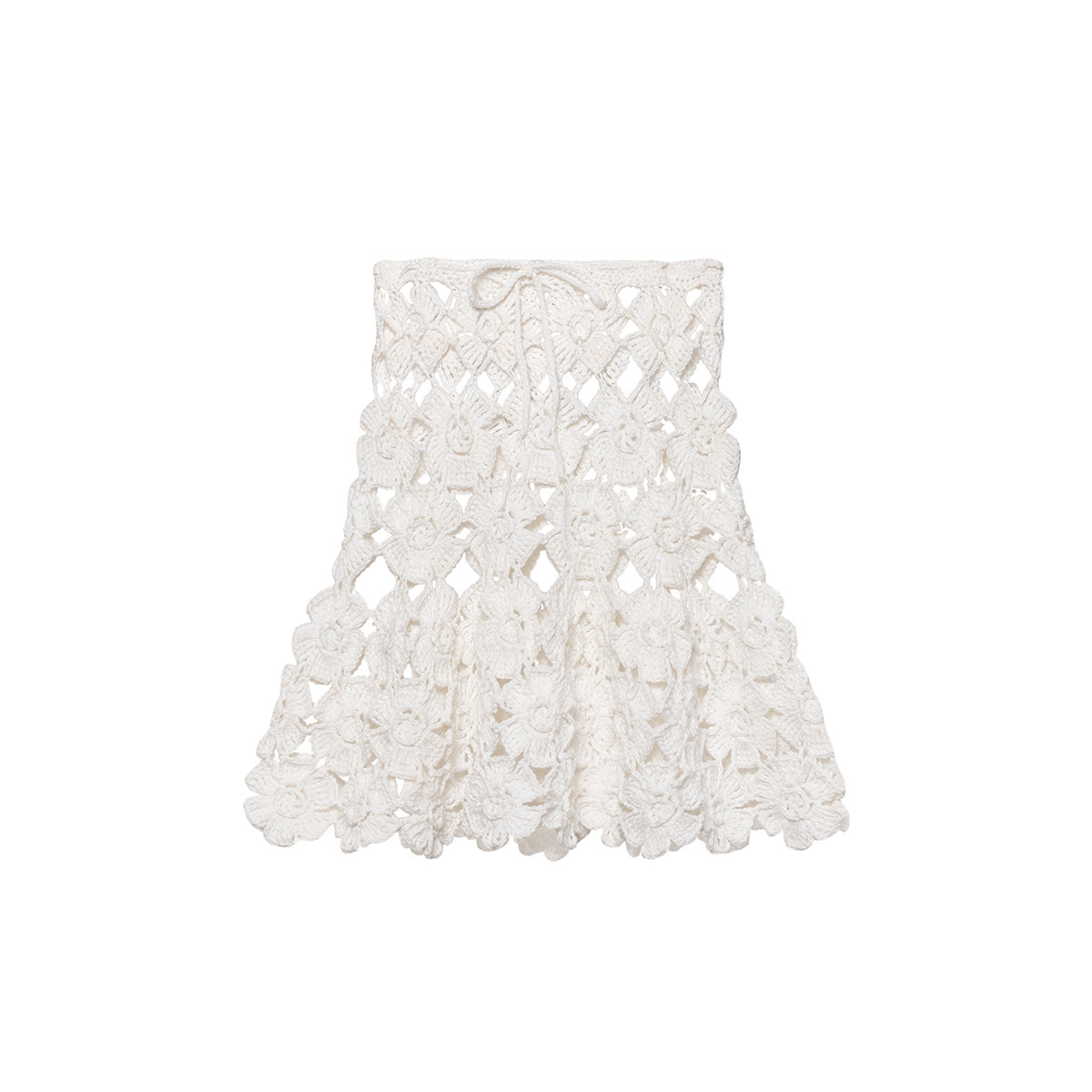 Beverly Flower Skirt - Marshmallow