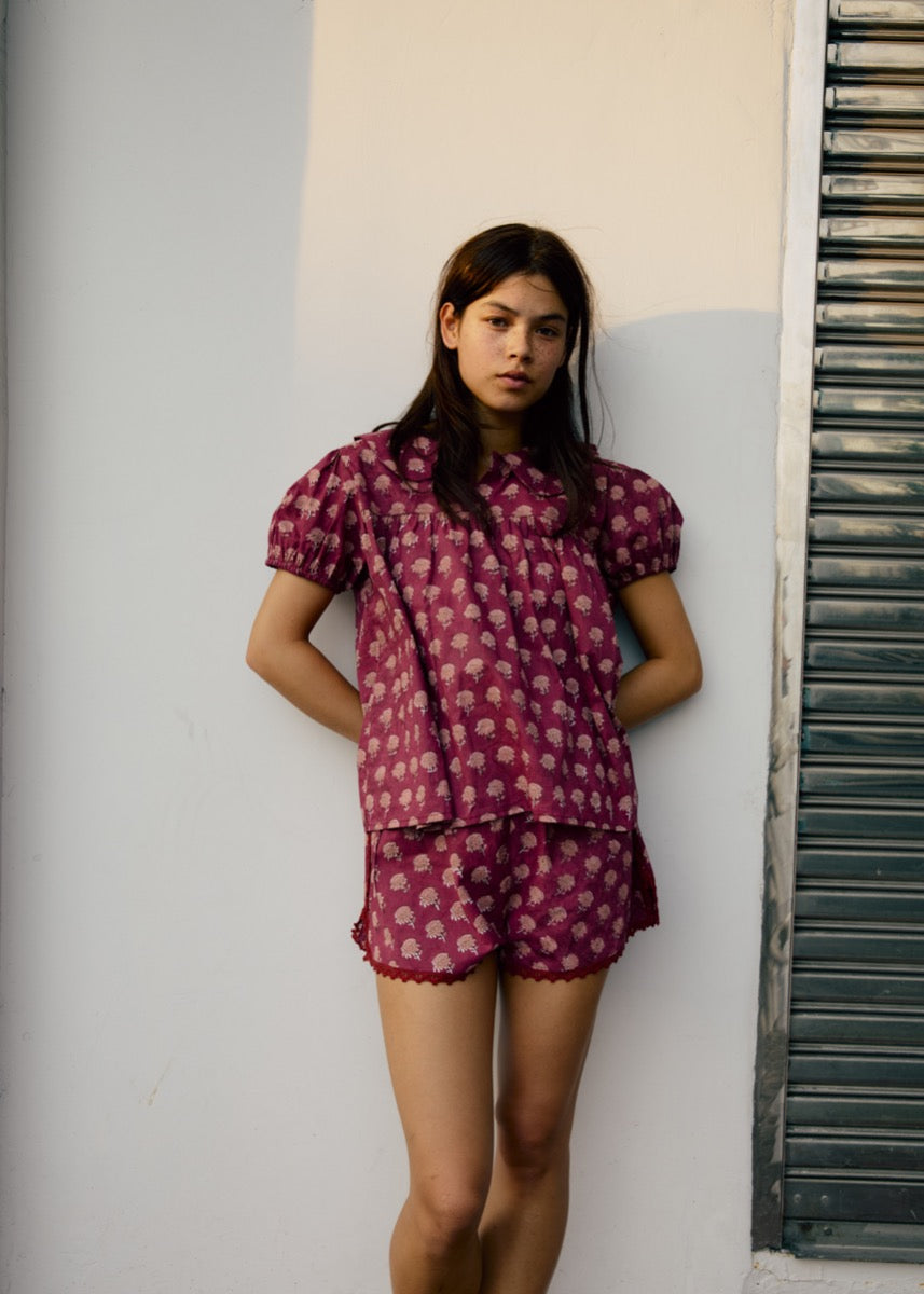 Babydoll Blouse - Jelly Flower