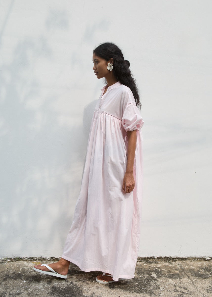 Lola Blouse Dress - Soft Pink