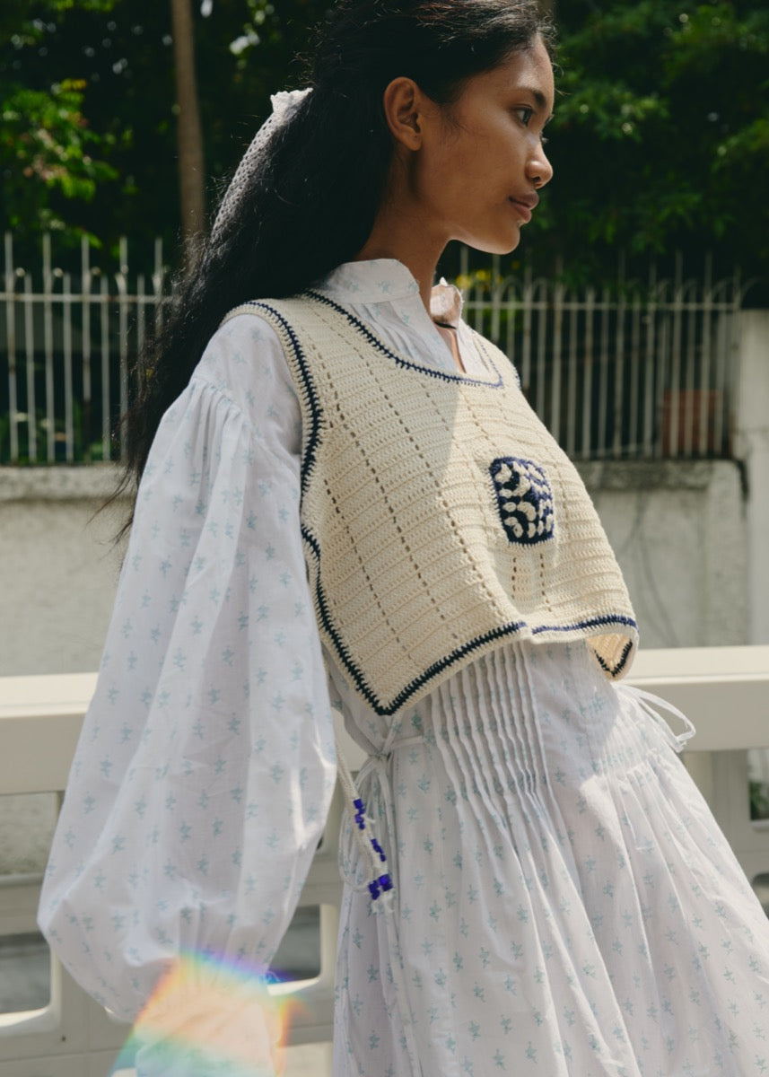 Ila Blouse Dress - Flower Sky