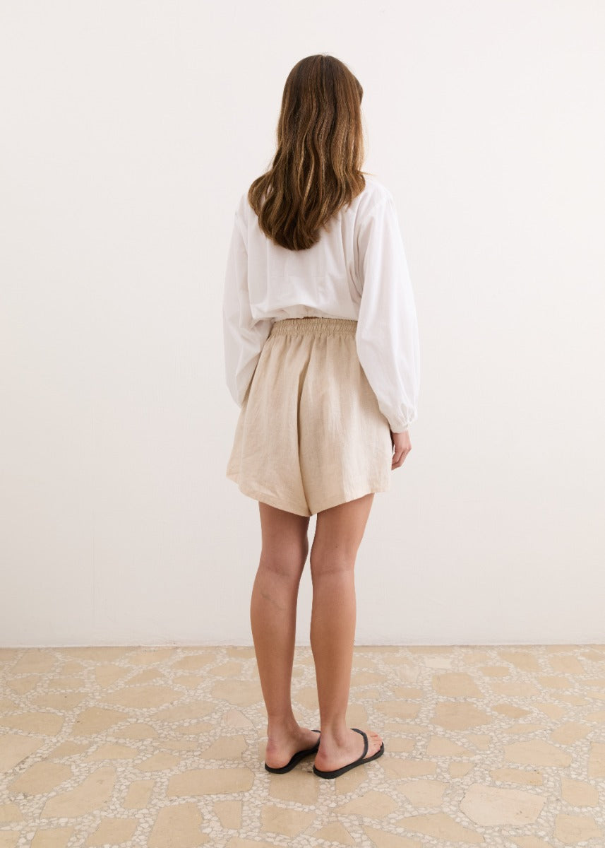 Ruffle Me Up Blouse - Mozzarella