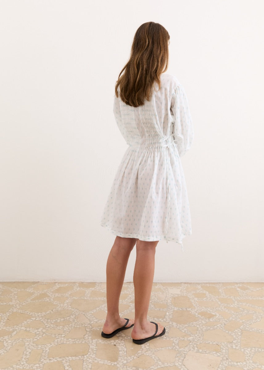 Ila Blouse Dress - Flower Sky