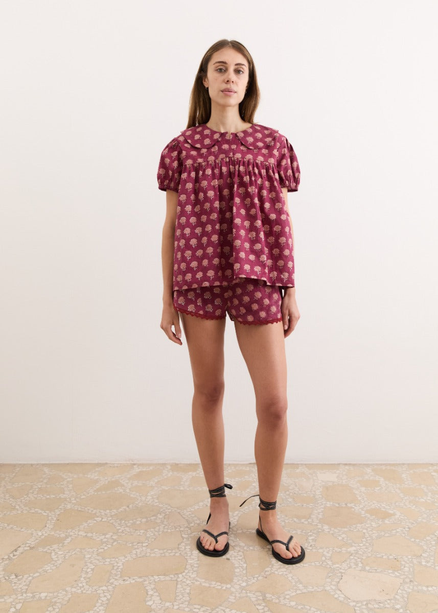 Babydoll Blouse - Jelly Flower