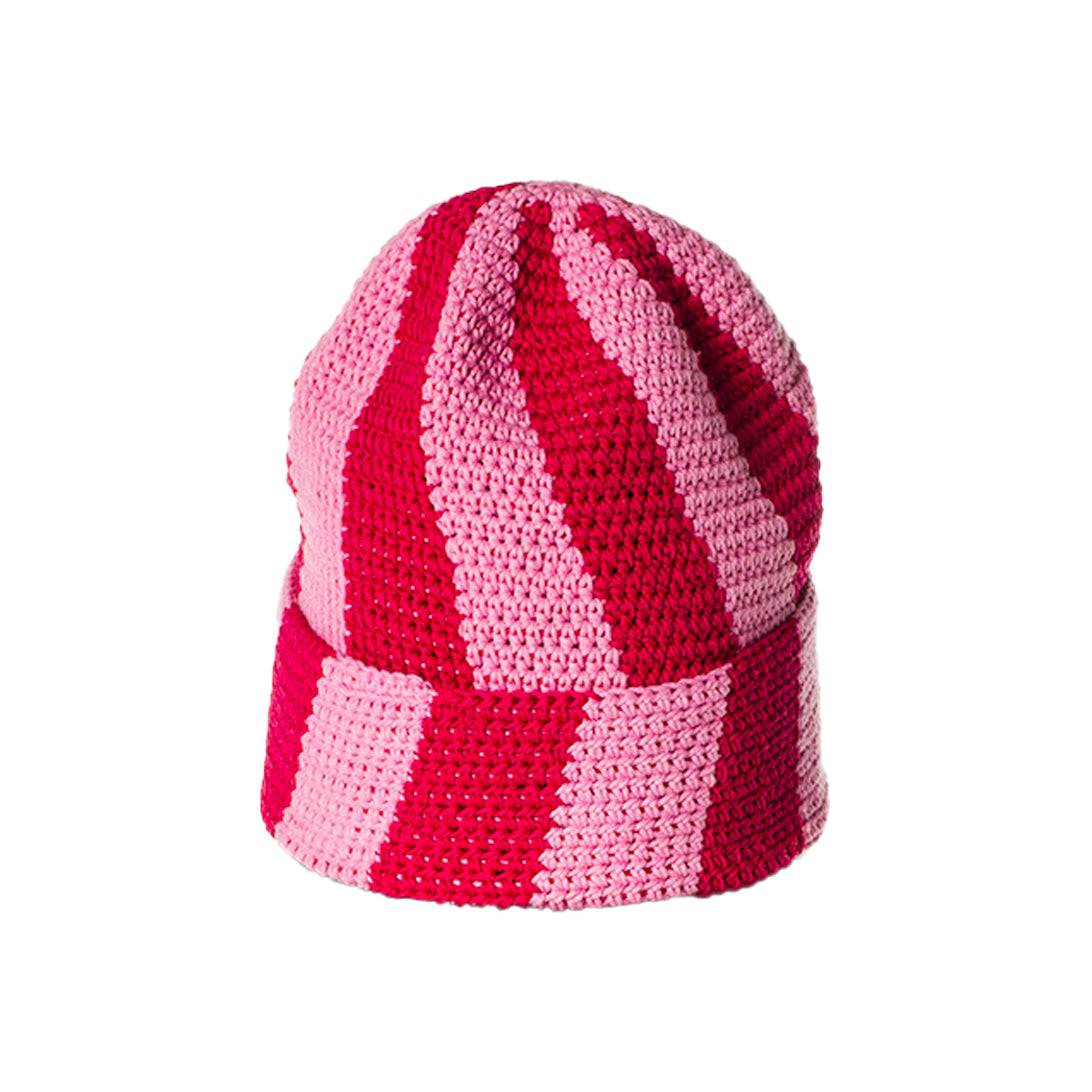 Swirl Beanie - Flamingo