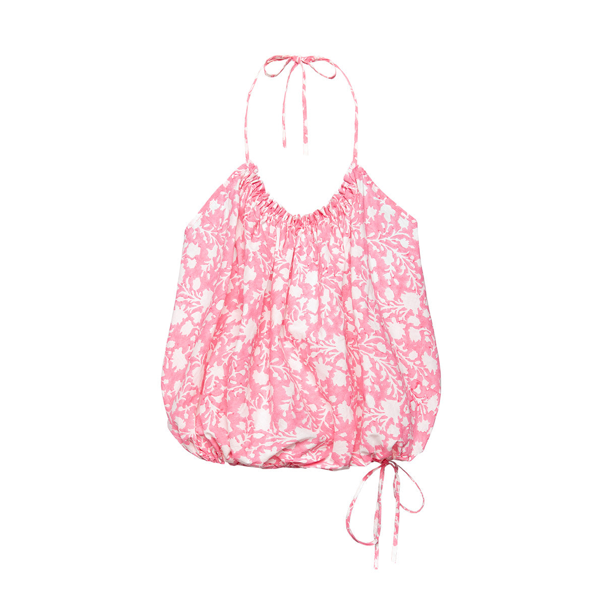 Spaghetti Top - Pink Soft Flower