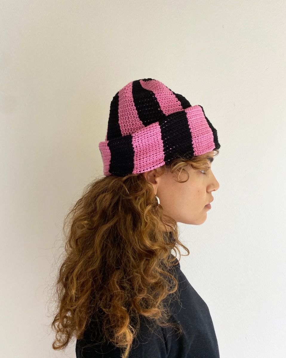 Emily | - Swirl Levine Magenta Beanie