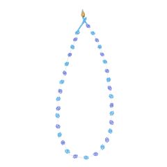 Multi Blue Flowers necklace