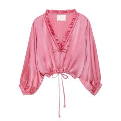 Ruffle Me Up blouse - Dusty Pink