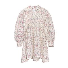 Ila Blouse Dress - Eggplant Flower