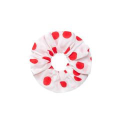 Scrunchie - Candy Red Polka 