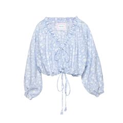 Ruffle Me up Blouse - Lilac Soft Flower