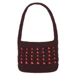 Ama Crochet Bag - Chocolate Magenta