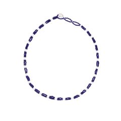 Leo Beaded Necklace - Navy