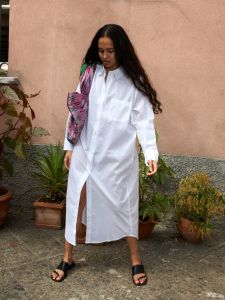 Classic White Shirt Dress