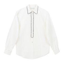 Hand embroidered shirt - marshmallow