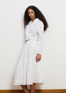 Lori Shirt - White Flowers