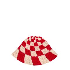 Kid's Check Swirl Hat - Cherry 